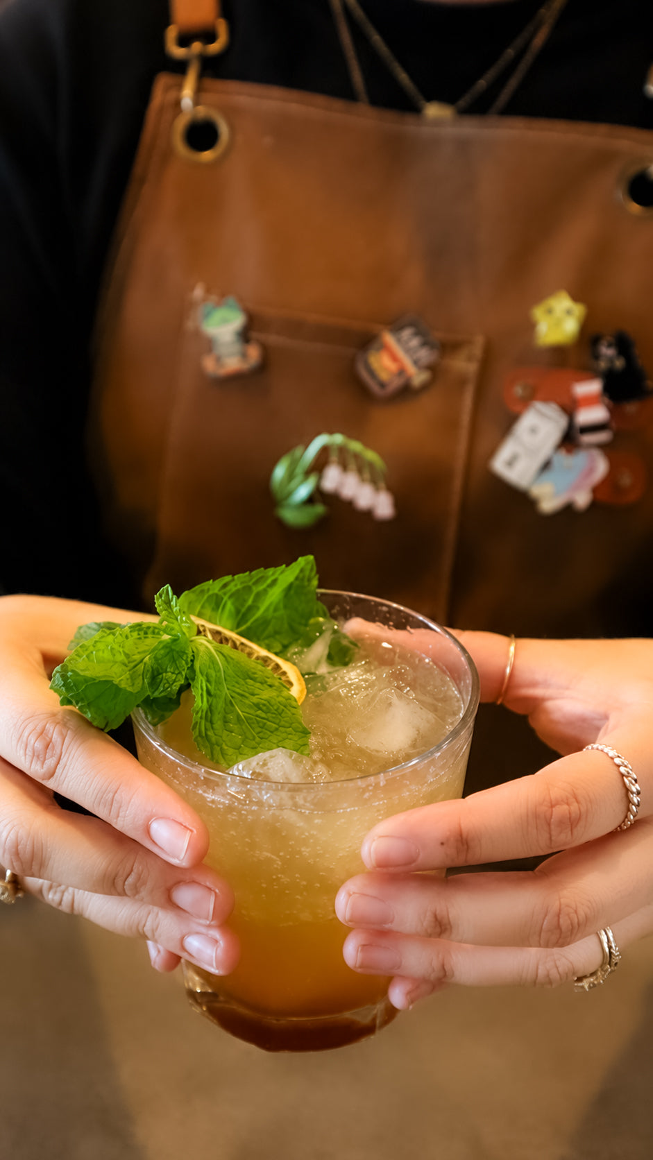 A handcrafted Berni Bean drink being served
