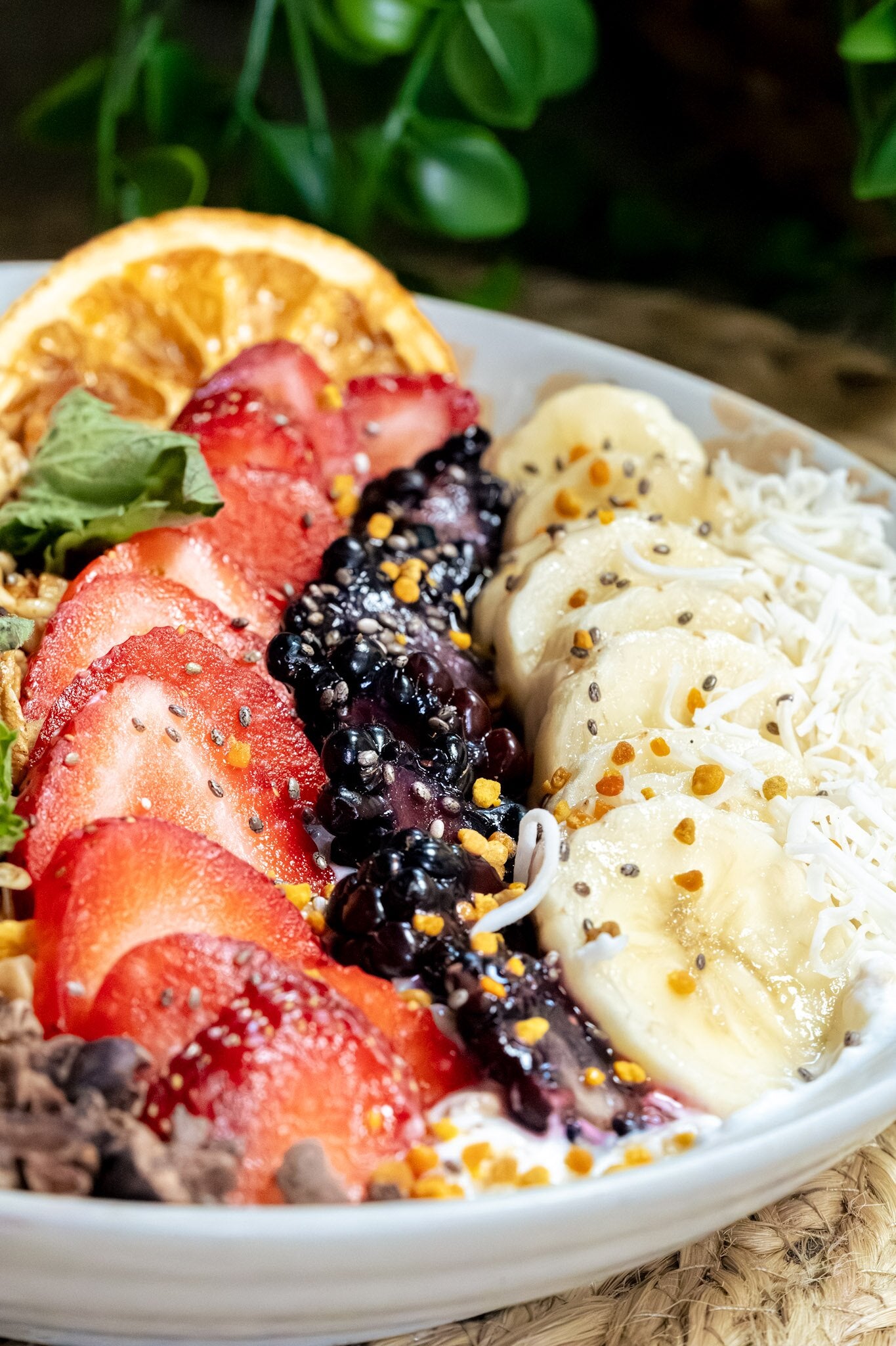 Berni Bean fruit and granola bowl